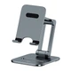 Настільний тримач підставка для телефону Baseus Desktop Biaxial Foldable Metal Stand for Phones Grey (LUSZ000013) - зображення 1