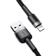 Кабель Baseus Cafule Cable USB 2.4A 0.5M Черный+Серый (CALKLF-AG1) - изображение 3