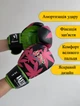 Боксерские перчатки Lion Another Boxing, 10oz, черно-розовые с зеленым (BR-01-10) - изображение 3
