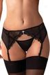 Пояс для чулок со стрингами Obsessive Charms Черный 2XL/3XL - изображение 1