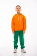 Дитячий спортивний утеплений костюм Kindamor Warm Autumn Orange для хлопчика, фліс 146 см помаранчевий з зеленим - зображення 1