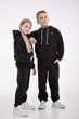 Детский спортивный утепленный костюм Kindamor Warm Autumn Black для девочки, флис 116 см черный - изображение 2