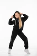 Детский спортивный утепленный костюм Kindamor Warm Autumn Black для девочки, флис 116 см черный - изображение 4
