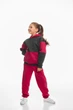 Детский спортивный утепленный костюм Kindamor Snug Princess Crimson/Grey, флис для девочки 116 см малиновый с серым - изображение 1
