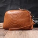 Небольшая сумка для женщин на два отделения из натуральной кожи VINTAGE Bag 22800 Рыжий - изображение 9