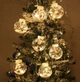 Гирлянда Xmas WW-1 Copper curtain ball lamp 7258 Санта 10 шариков, теплый белый свет - изображение 3