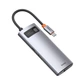 Хаб - конвертер Baseus Metal Gleam Series 6-in-1 Type-C HUB Docking Station CAHUB-CW0G - зображення 3
