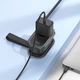 Мережевий фільтр подовжувач 1 євро розетка з намоткою на рамку з 3USB 1.1м Hoco 4000W Чорний - зображення 9