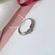 Кільце срібне жіноча каблучка з Білими каменями 16 розмір срібло 925 проби Родоване 1521 0.93г - зображення 3