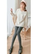 Эластичные утепленные байкой колготки в рубчик Warm Comfort (1463-44-02) Темно-серый 42 No Brand (42-46) - изображение 3