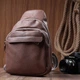 Сумка слинг через плечо женская средняя Vintage leather-22786 Коричневая - изображение 7