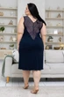 Комплект батал ночная рубашка с халатом MiaNaGreen Кс1220н 3XL Синий - изображение 5