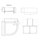 Душовий піддон Lidz KAPIELKA ST80x80x26 з панеллю - зображення 2