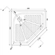 Душевой поддон Dusel D402R пятиугольный акриловый, 100х100х15 см - изображение 6