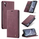 Чехол книжка Caseme с магнитом для iPhone XR бордовый бумажник - изображение 2