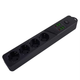 Мережевий фільтр на 4 розетки 2 Type-C + 4 USB, 100-250V, 10А, чорний (BKL-03_black) - зображення 3