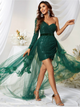 Платье вечернее короткое летнее женское SHEIN GD-00087304 XL Темно-зеленое (DN4012300007059) - изображение 3