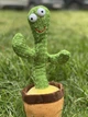 Танцующий кактус USB поющий 120 песен с подсветкой Dancing Cactus TikTok игрушка Повторюшка кактус зеленый - изображение 8