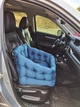 Автокресло сумка-переноска автогамак лежак для собак животных автомобильная переноска съемные ремни 50 х 45 см Синий - изображение 8
