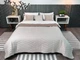 Покривало ArCloud — ZigZag Rainy Day/Taupe Grey стьобане двостороннє 180*215 двоспальне - зображення 1