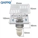 Вертикальний трап GAPPO G81051, 100х100 мм, хром - зображення 4