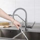 Смеситель для кухни на две воды Frap F4374 серый/хром - изображение 3