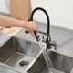 Смеситель на две воды для кухни Frap F4397-9 оружейная сталь - изображение 6