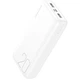 УМБ XO PR183 20000 mAh (2xUSB+Type-C+microUSB) Power Bank Білий - зображення 1