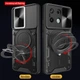 Ударопрочный чехол Bracket case with Magnetic для Xiaomi Redmi Note 13 Pro 4G / Poco M6 Pro 4G Black Без бренда - изображение 2