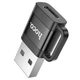 Адаптер HOCO UA31D USB male to Type-C female USB2.0 адаптер Черный - изображение 1