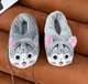 Тапочки кігурумі іграшки Дитячі для хлопчика Kigurumi Котик Чі Теплі Тканинні Сірий 30-36 (Х305345) - зображення 5