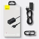 Мережевий зарядний пристрій 100W Baseus GaN3 Pro CCGP000101 швидка зарядка PD3.0+QC4.0 чотири порти 2хUSB-A / 2хUSB Type-C + кабель Type-C to Type-C 100W 20V/5A 1м Чорний - зображення 2