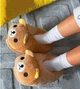 Тапочки кигуруми игрушки Детские для мальчика Kigurumi Мишка Тэдди Теплые Тканевые Бежевый 35-41 (Х302345) - изображение 1