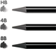 Набір графітових олівців Milan HB 4B 8B з аксесуарами 3 шт (8411574095132) - зображення 4