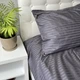 Комплект постільної білизни SoundSleep Stripe Sense Graphite сатин-страйп сімейний 160х220 см графіт (94186079) - зображення 1
