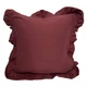 Декоративна наволочка SoundSleep Muslin Burgundy 45х45 см із рюшами бургунді (94331776) - зображення 1