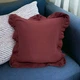 Декоративна наволочка SoundSleep Muslin Burgundy 45х45 см із рюшами бургунді (94331776) - зображення 6