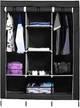 Шкаф тканевый раскладной Stenson R93320 130 х 45 х 175 см Черный (R93320 black) - изображение 2