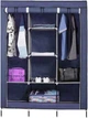 Шкаф тканевый раскладной Stenson R93320 130 х 45 х 175 см Синий (R93320 cyan) - изображение 2