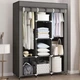 Шкаф тканевый раскладной Stenson R93320 130 х 45 х 175 см Серый (R93320 grey) - изображение 3