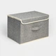Ящик для хранения с крышкой MBM HOME 25х25х38 см TH-07 M Light Gray - изображение 3