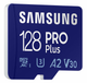 Карта пам'яті Samsung PRO Plus microSDXC 128GB UHS-I U3 V30 A2 + SD адаптер (MB-MD128KB/WW) - зображення 3