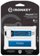 Флеш пам'ять USB Kingston IronKey Keypad 200 8GB USB 3.2 Blue (IKKP200/8GB) - зображення 3