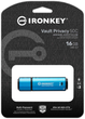 Флеш пам'ять USB Kingston IronKey Vault Privacy 50 16GB USB 3.2 Type-C Blue (IKVP50C/16GB) - зображення 3