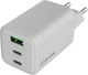 Ładowarka Canyon GaN USB Type-A QC4.0 18W 2xUSB-C PD 20/65W White (CNS-CUW65ACC) - obraz 1