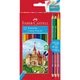 Олівці кольорові Faber-Castell Замок 12 кольорів + 3 двоколірні - зображення 1
