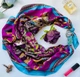Дизайнерська хустка "Колейдоскоп любові" від бренда My Scarf, подарунок жінці, прикрашений натуральним каменем - изображение 3