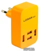 Сетевое зарядное устройство Logan Quad USB Wall Charger 5V 4A CH-4 Orange - изображение 1