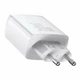 Мережевий зарядний пристрій 1Type-C+2USB з швидкою зарядкою на 30W QC+ PD, блок живлення Compact Quick Charger білий, Baseus (CCXJ-E02) - зображення 2