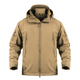 Куртка на флисе тактическая Pave Hawk PLY-6 Sand Khaki 2XL мужская холодостойкая с капюшоном - изображение 1